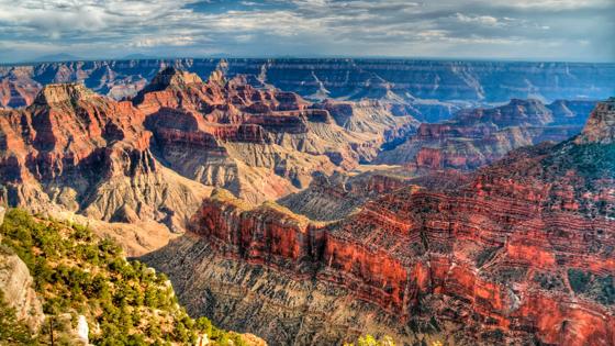 North rim of The Grand Canyon. HDR image