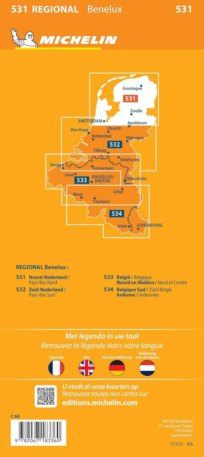 Kaart Regional 531 Nederland Noord