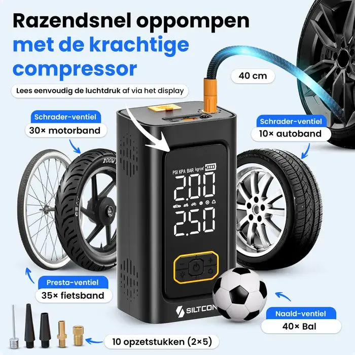 5-in-1 Starthulp & Bandenpomp - 2000A - 10,8 bar