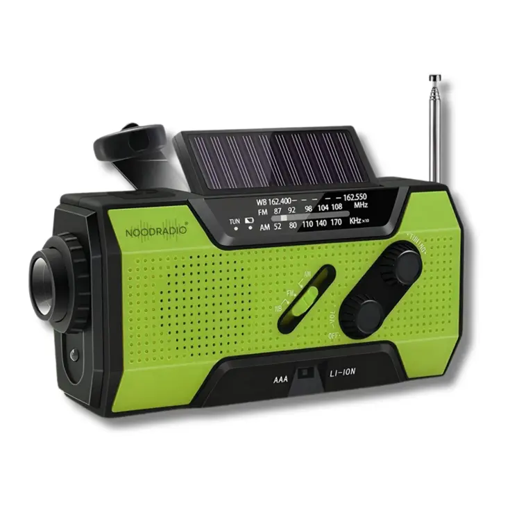 Noodradio Solar Opwindbaar Met Batterijen