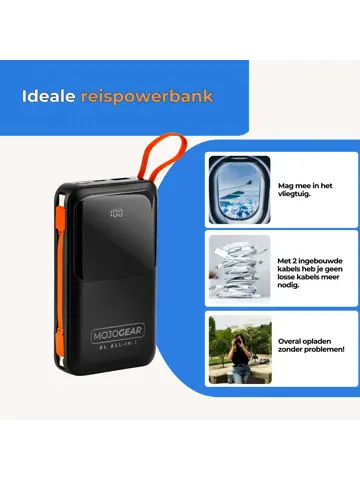 XL All-in-1 Powerbank 20.000 mAh met Kabels