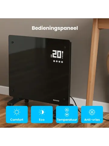 Convectorkachel – 1000W – Zwart