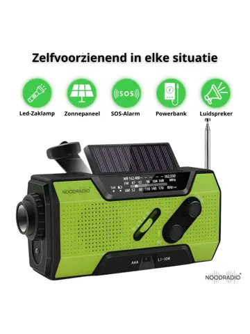 Noodradio Solar Opwindbaar Met Batterijen