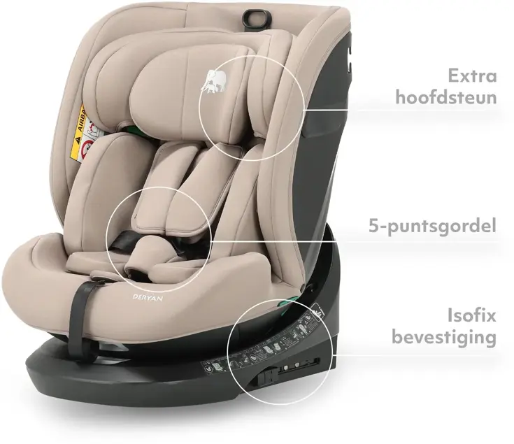 Cassie Luxe i-size/Isofix Autostoel - 360° rotatie