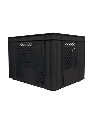 Zwart fietskrat 31L, waterafstotend kunststof