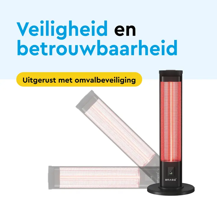 Staande terrasverwarmer infrarood 2000W