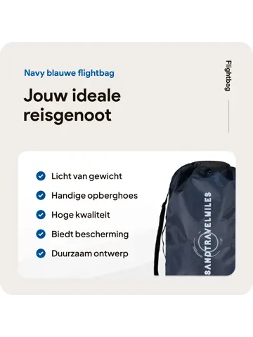 Flightbag vliegtuighoes TSA slot 60–90L – N Blauw