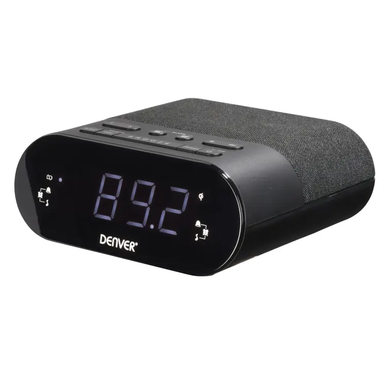 Wekker FM Klokradio met Draadloze Telefoon Oplader