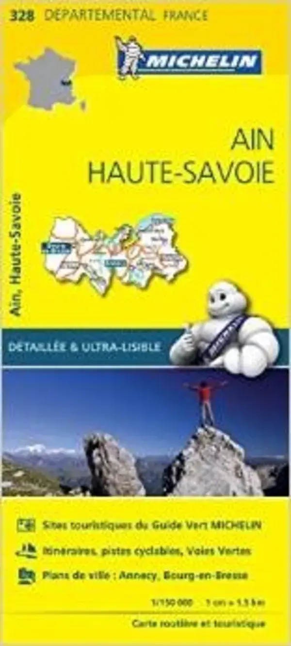 Michelin Local Kaart 328 Ain - Haute-Savoie