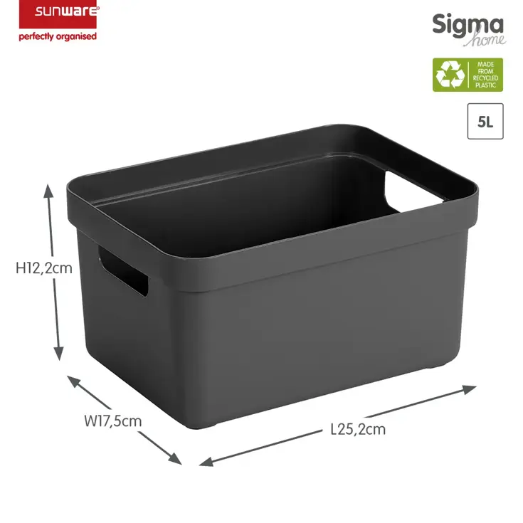 Sigma home - Opbergbox - 5L - 6-delig