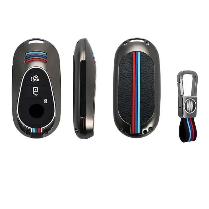 Metalen Sleutelhoesje voor Mercedes grijs C3