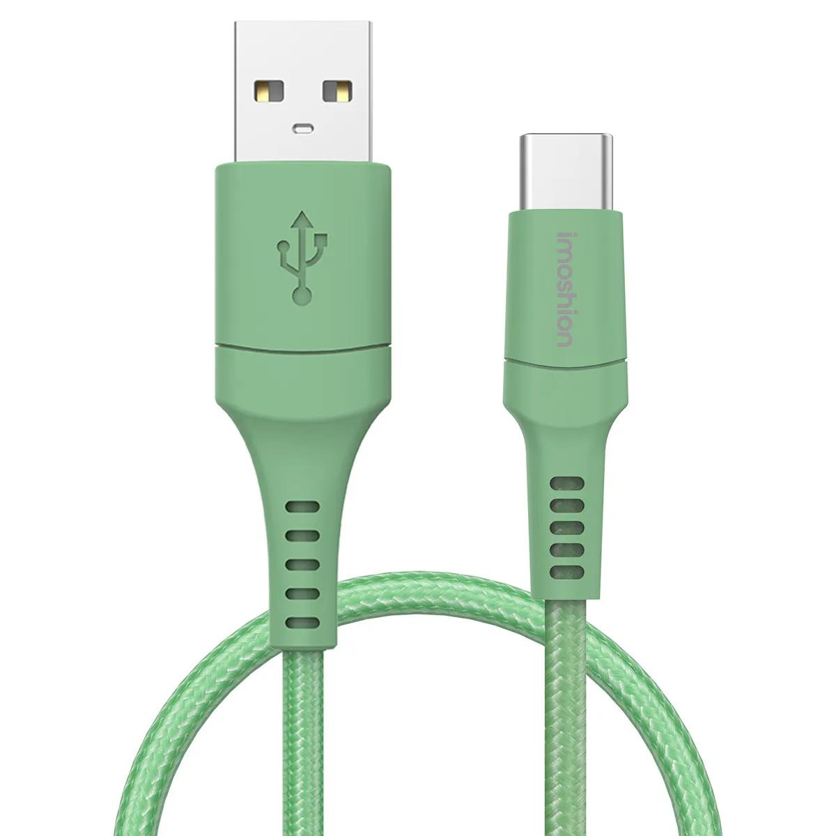 Imoshion  Braided USB-C naar USB kabel  Groen main product image