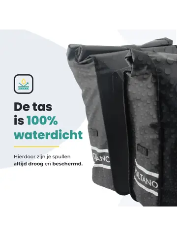 Voltano Dubbele Rolltop Fietstas 48L