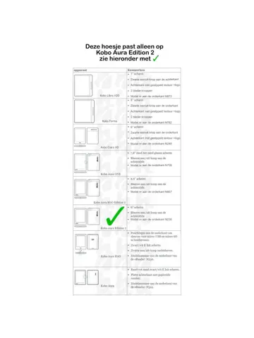 Ereader Hoesje - Sleepcover Kobo Aura edition 2