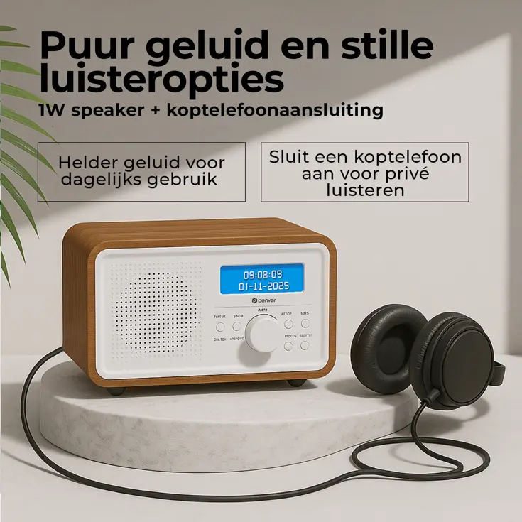 DAB+/FM Radio Wekkerfunctie 40 voorkeurszenders