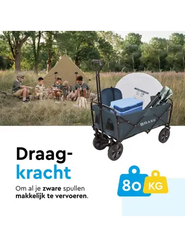 Bolderkar - Opvouwbaar - 80 KG