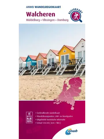 ANWB Wandelregiokaart Walcheren