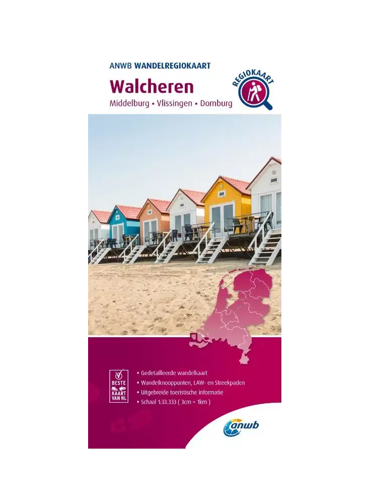 ANWB Wandelregiokaart Walcheren