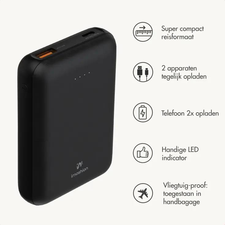 Compact Powerbank 10.000 mAh
