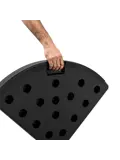 Parasolvoet -100x100 cm - Vulbaar - Zwart