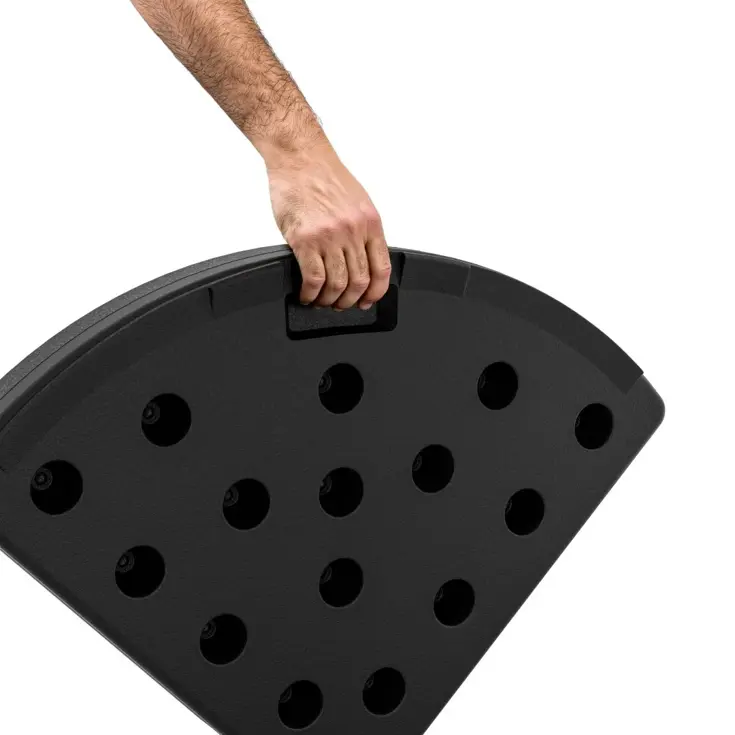 Parasolvoet -100x100 cm - Vulbaar - Zwart