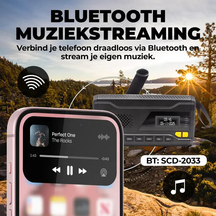 SCD2033 DAB+/FM Noodradio incl. powerbank 2000mAh