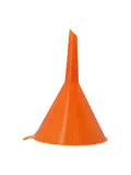 Set van 4 oranje kunststof trechters
