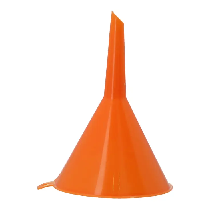 Set van 4 oranje kunststof trechters