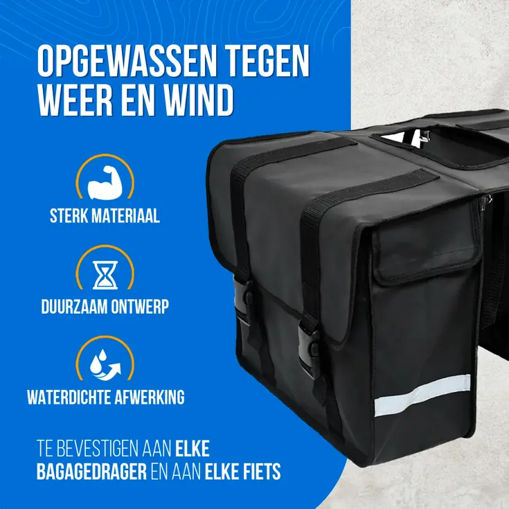 Fietstassen Dubbel Waterdicht - 40L