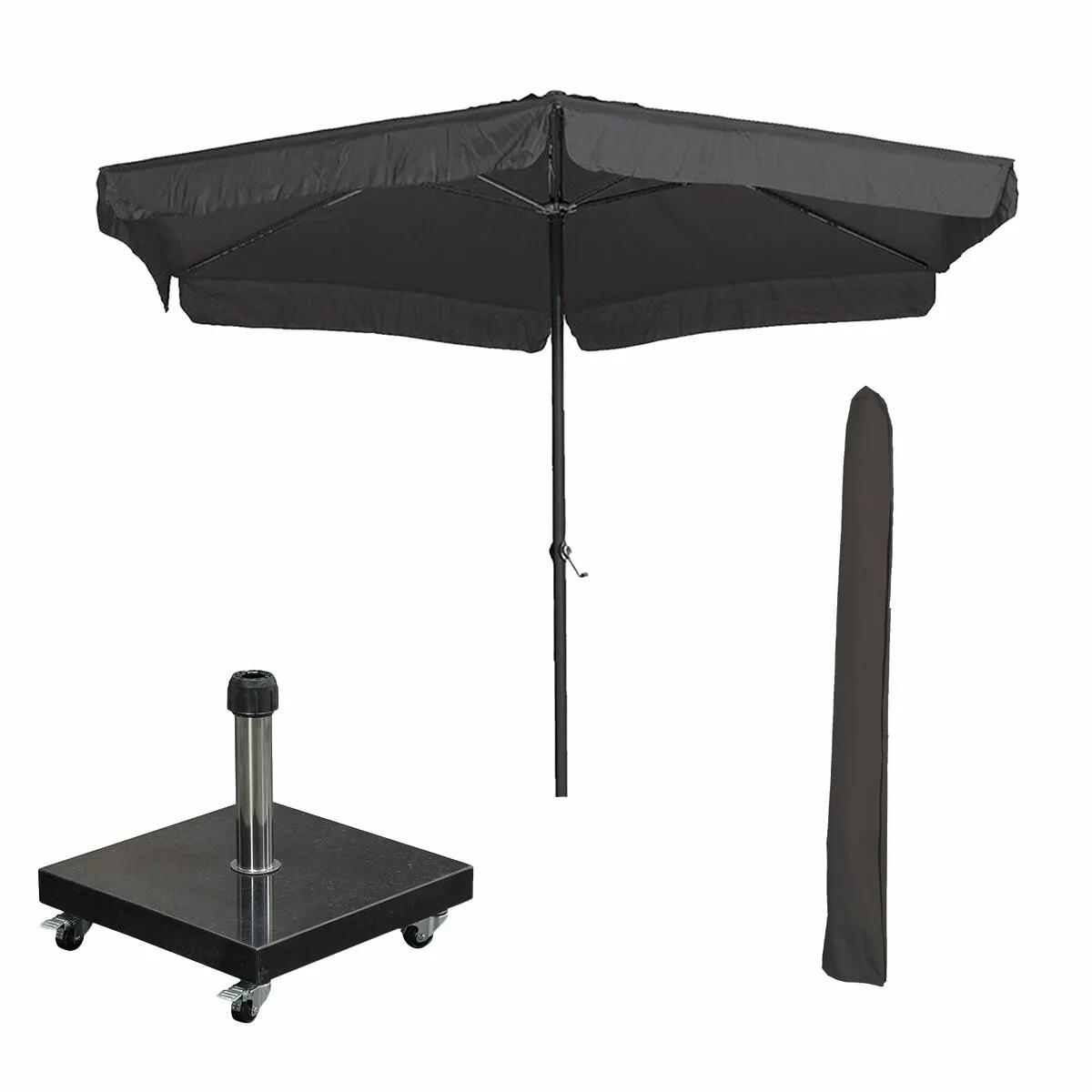 Garden Impressions Delta Ø300 cm Stokparasol   Donkergrijs