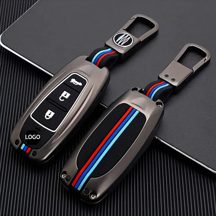 Metalen Sleutelhoesje voor Suzuki grijs A3B