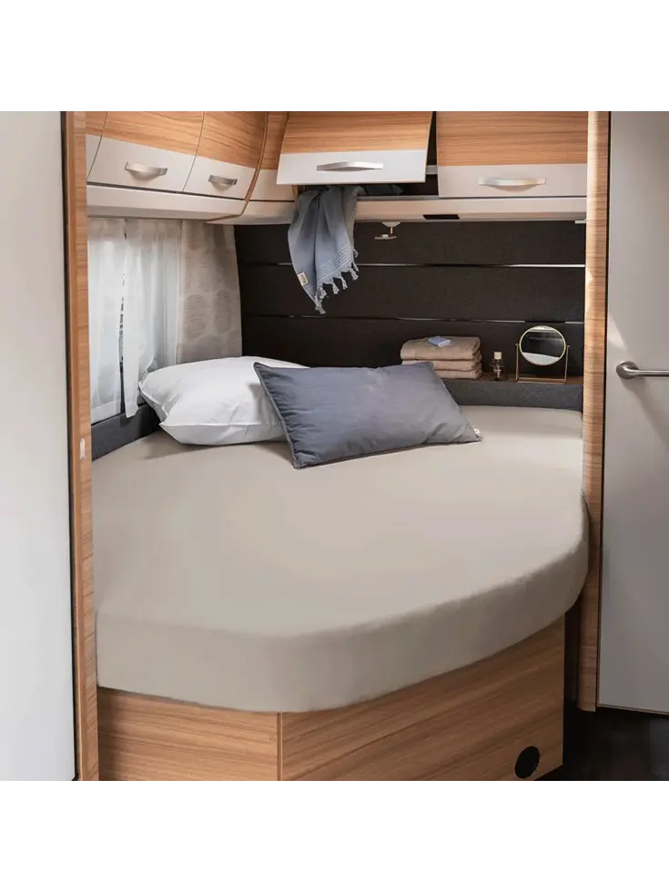 Jersey hoeslaken Frans bed rechts