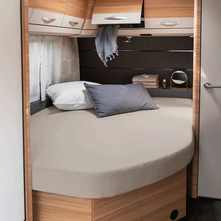 Jersey hoeslaken Frans bed rechts