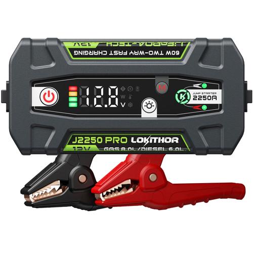 Jumpstarter 12V 2250A met Powerbank en LED Zaklamp