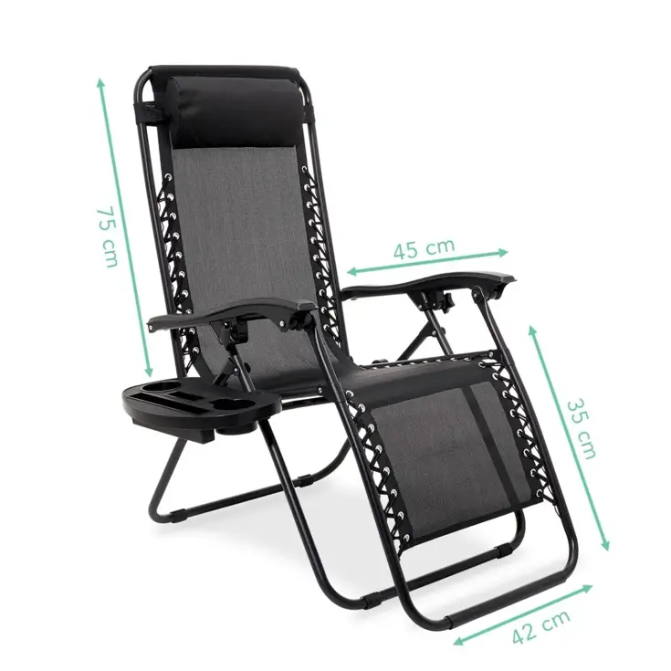 Opvouwbare Tuinstoelen – Zwart