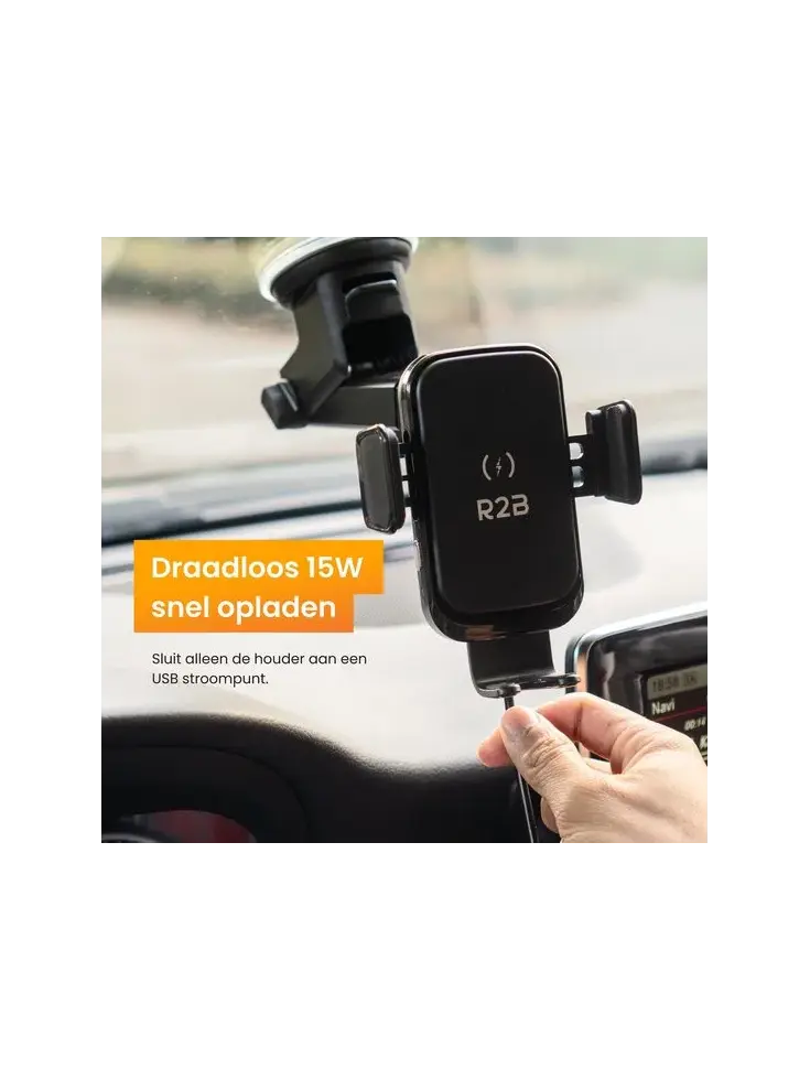 Telefoonhouder Auto met Draadloze Oplader