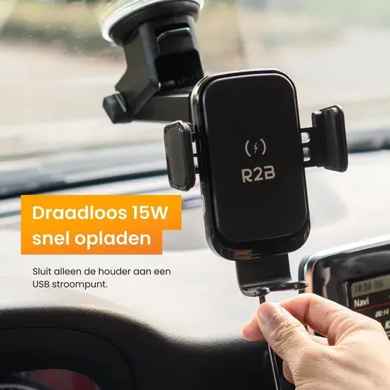 Telefoonhouder Auto met Draadloze Oplader