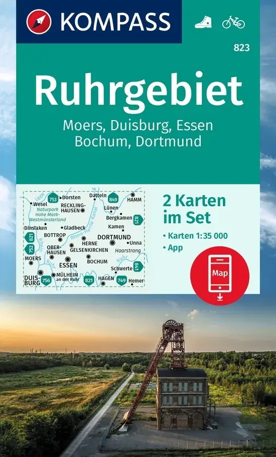 Wandelkaart WK823 Ruhrgebiet