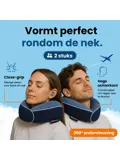 Reissets 2-Pack - Memory Foam - Donkerblauw