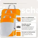 Packing cubes compressie set – 6-delig – Oranje