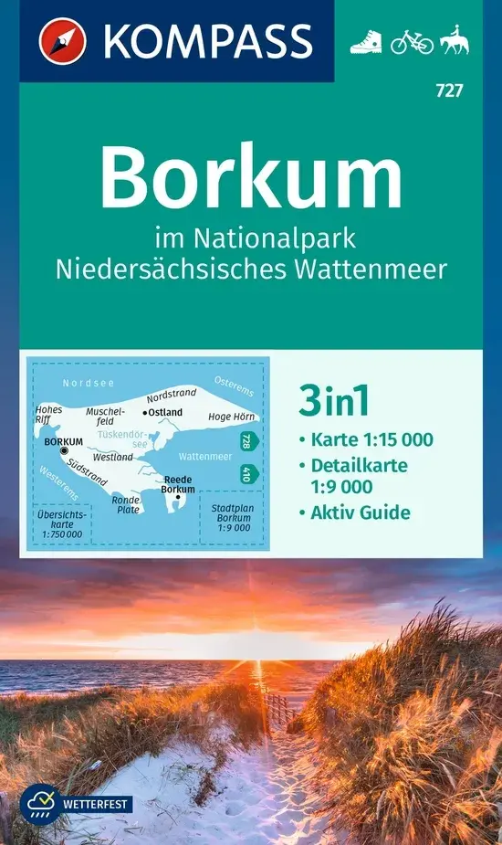 Kompass Wandelkaart WK727 Borkum