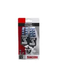 Stevige snelbinder met 3 binders, marine-wit