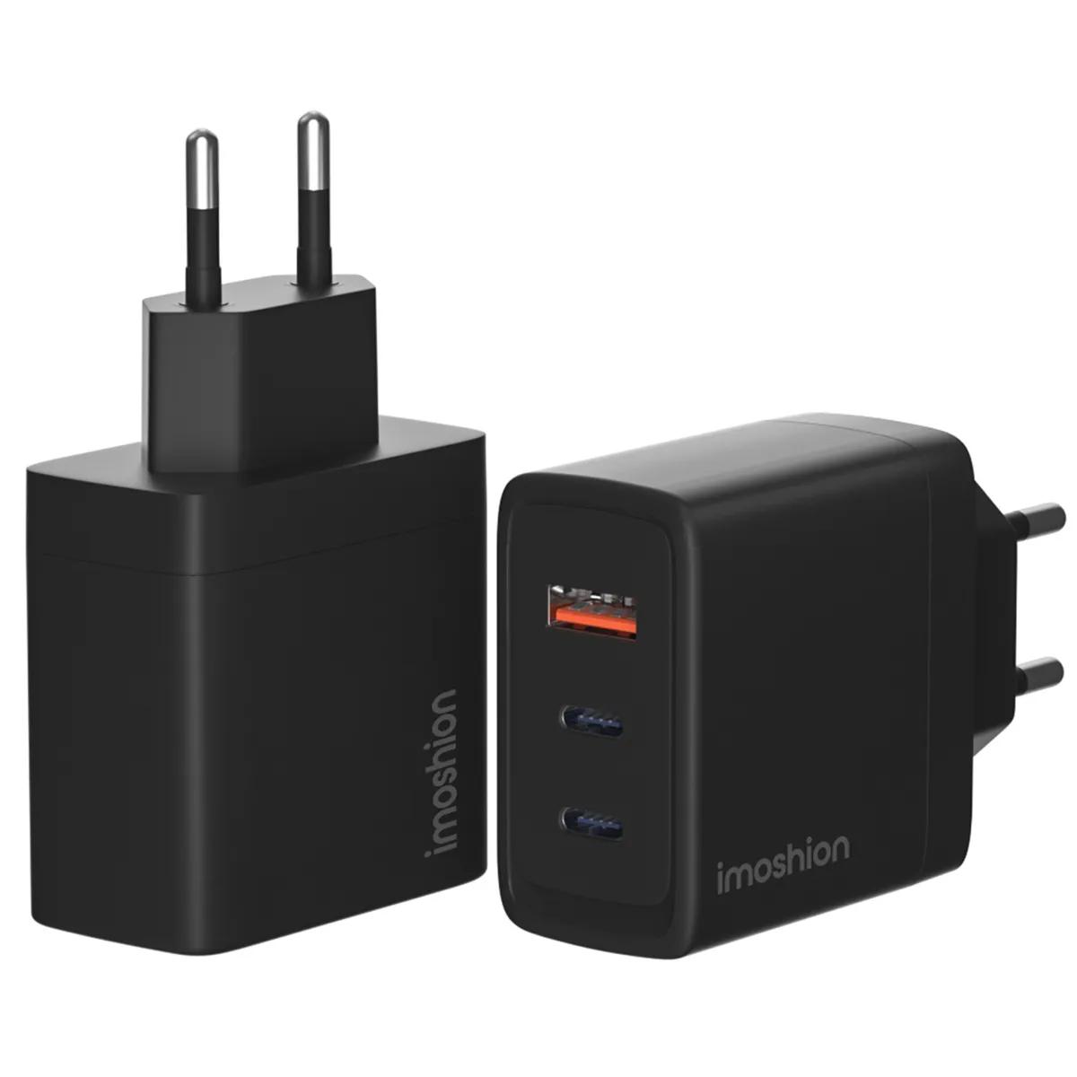 Imoshion  65W Wall Charger 2x USB-C 1x USB-A  Zwart main product image