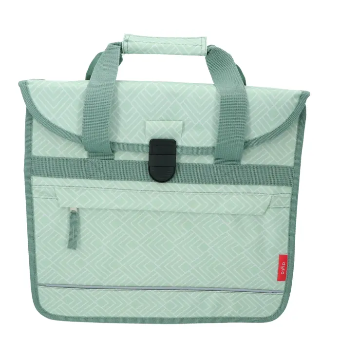 Mint groene enkele fietstas 14L met reflectie
