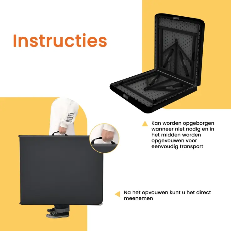 Inklapbare Tafel - Weerbestendig - 122x60x74cm