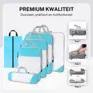 Compressie Packing Cubes – 6 stuks – Li Blauw