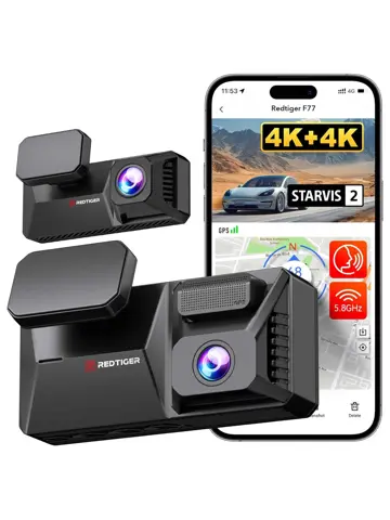 F77 V1 4K Touch Wifi GPS 2CH 128gb dashcam