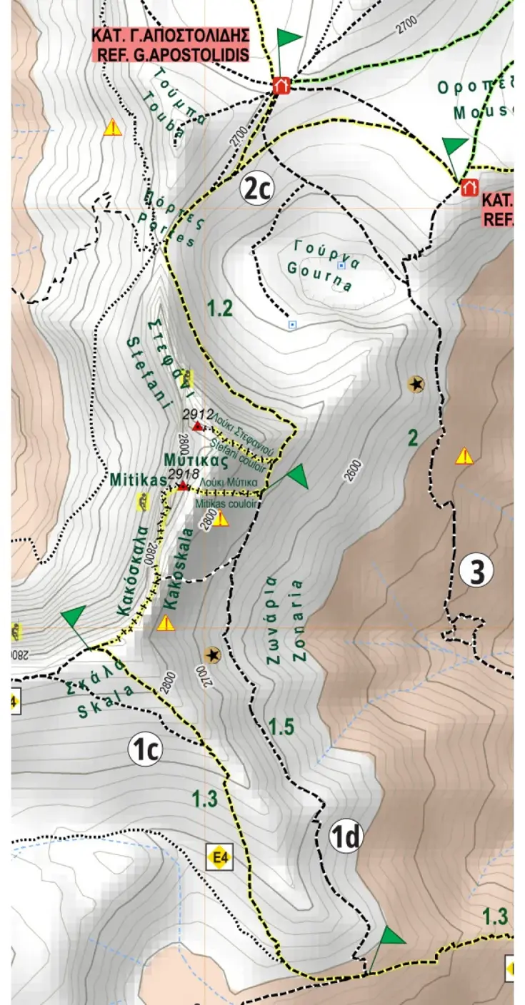 Wandelkaart 6.11 Mount Olympus