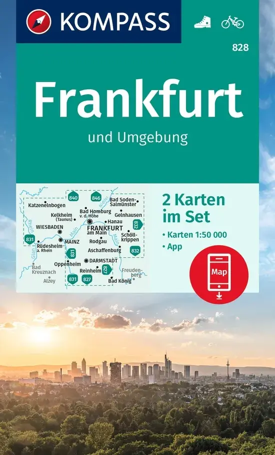 Wandelkaart WK828 Frankfurt und Umgebung