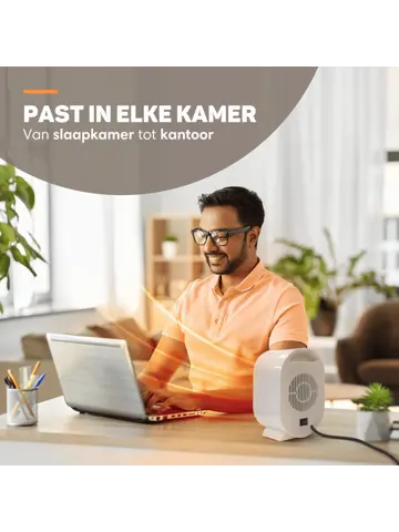 Elektrische Kachel Wit - 1200W - Ventilatorkachel